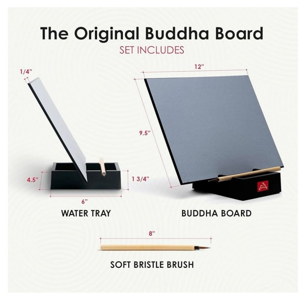 Zen Water Drawing Board with Brush - Picture 2 of 3